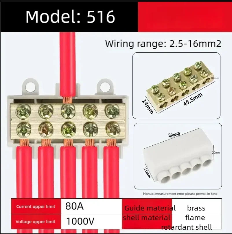 5/10PCS T-type High power branch terminal wire terminal Quick Junction Box Terminal Block Electric Cable CONNECTORS  copper
