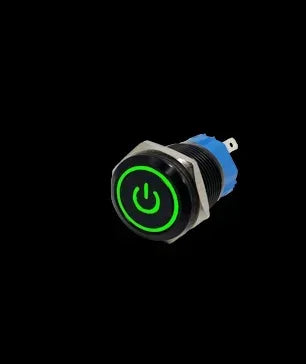 12/16/19/22mm Oxidized Black shell Push Button Switch Momentary Latching Fixed On Off Power Switch LED Light Various Colors