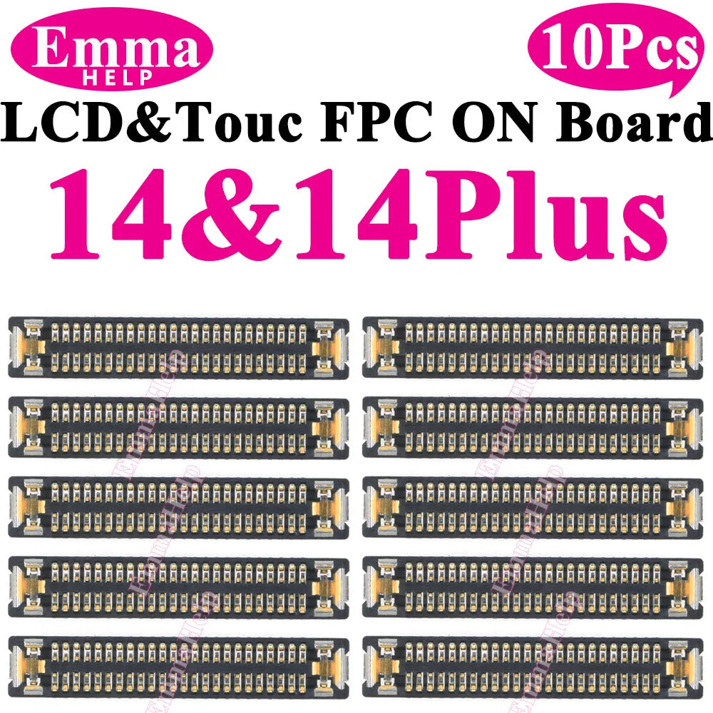 10Pcs LCD Display Touch FPC Connector for iPhone 17 17Pro 16 15 14 Pro Max Motherboard Logic Board Screen Plug Replacement