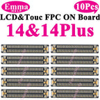 10Pcs LCD Display Touch FPC Connector for iPhone 17 17Pro 16 15 14 Pro Max Motherboard Logic Board Screen Plug Replacement