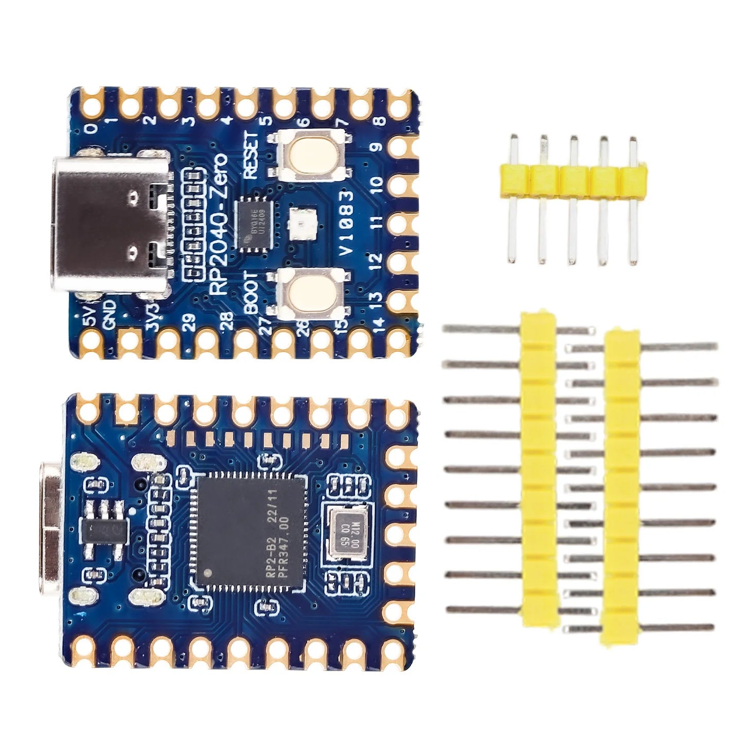 1-20PCS RP2040-Zero RP2040 for Raspberry Pi Microcontroller PICO Development Board Dual-core Cortex M0+ Processor 2MB Flash XCW