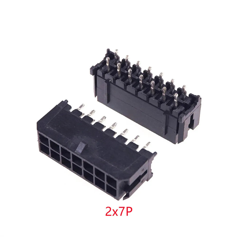 10-500 Pcs PCB Male Header Pin Vertical Through Hole 2 4 6 8 10 12 14 16 18 20 24 Circuits Molex 43045 Micro-Fit 3.0 mm Dual Row