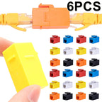 1-5Pcs Colorful RJ45 Cat6 Straight-Through Keystone Module Extender Adapter Couplers Plug CAT6 Inline Coupler Keystone Jack Plug