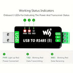 CH343G USB to RS485 Converter Adapter Bidirectional Serial Port Converter, Industrial USB Communication Module Support Modbus RT