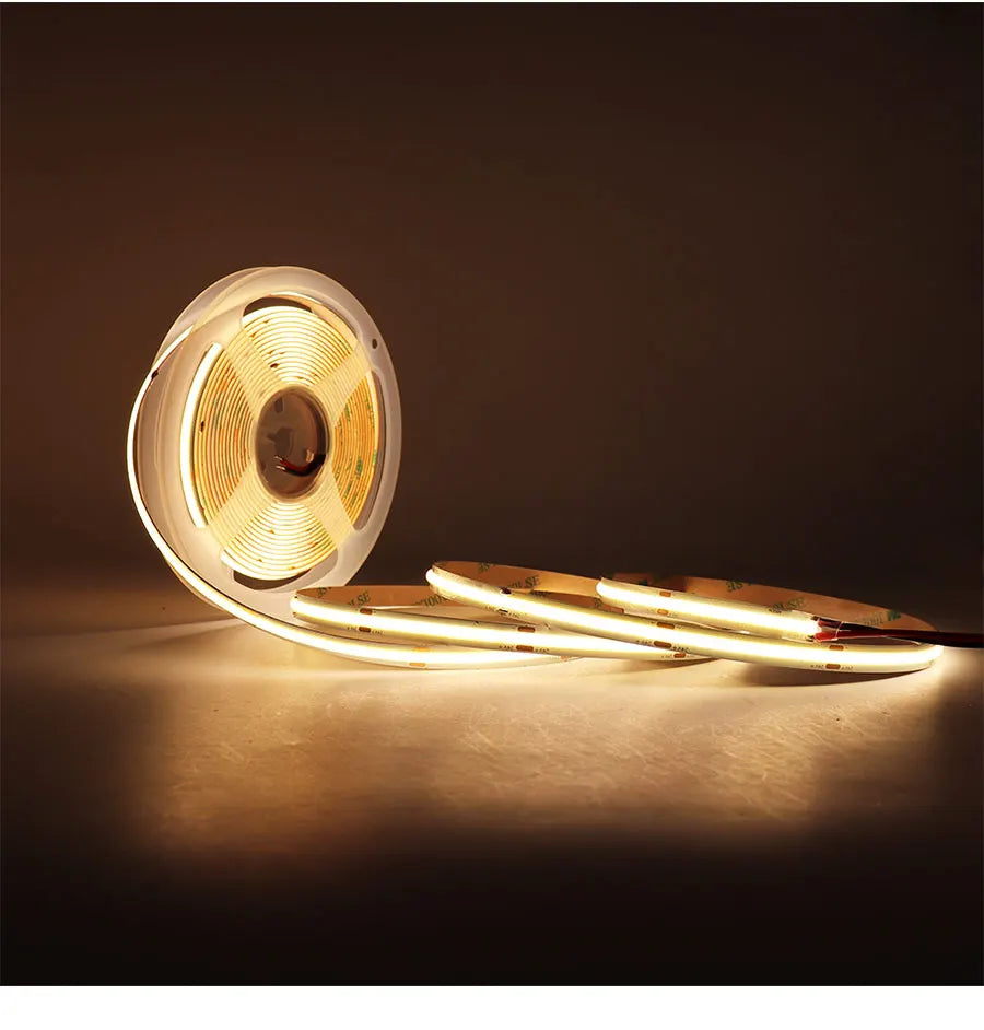 COB LED Strip Light 12V 24V 3mm 5mm 8mm 10mm PCB LED Strip Ice Blue/Green/Red/Yellow/2700K/3000K/4000K/6000K COB LED Tape Decor