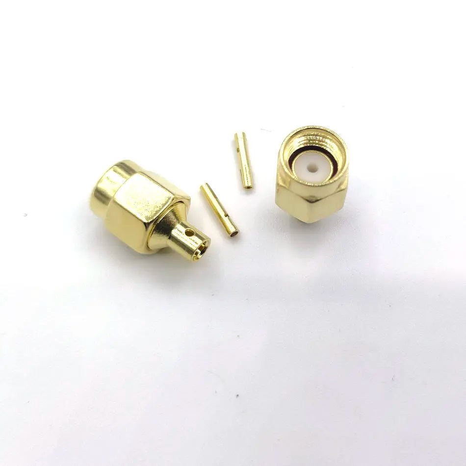 100PCS/500pcs RG405 Connector RP SMA Male Plug Solder RG405 0.086' Semi-Rigid Cable