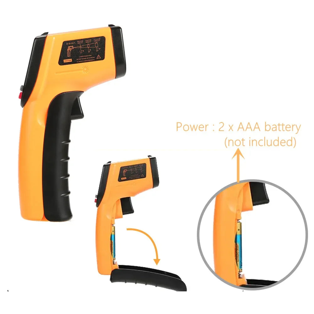 Digital Infrared Thermometer Non-Contact Temperature Gun LCD Backlight Temperature Meter For Industrial Kitchen Outdoor