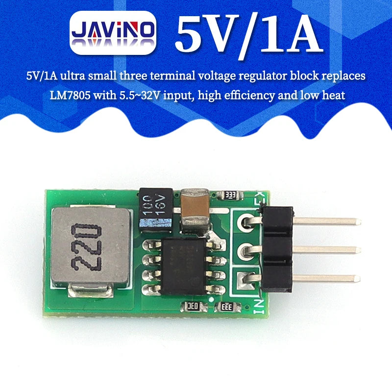 DC5.5-32V to 5V/1A Voltage Regulator Replace TO-220 LM7805 5V Positive Voltage Regulators Input 5.5-32v To 5v1a Buck Module