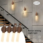Creative Intelligent Auto PIR Motion Sensor LED Rechargeable Magnetic Night Light Wall Light Kitchen Cabinet Light Bedside Lamp