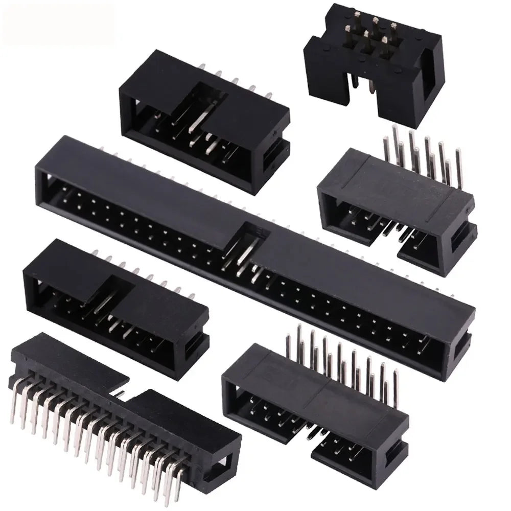 2.54MM Pitch 6 Position 8 10 14 16 18 20 24 26 30 34 40 Pin DC3 Header Male Socket Female IDC Socket IDC Connector Ribbon Cable