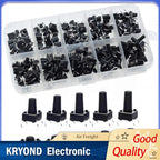10 Models 6x6 Tact Switch Kit 4P Micro Switch 5mm-13mm Height for Arduino DIP Push Button