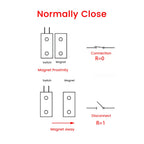 MC-38 Wired Door Window Sensor Detector Magnetic Switch Normally Closed or Normally Open NC/NO for Home Security Alarm System