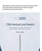CNTD CSA-081 Limit Switch Micro Switch Long Metal Lever Arm Snap Action SPDT 1NO 1NC 10A 250V Waterproof Oil Proof