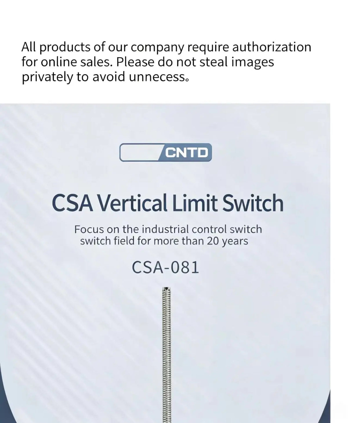CNTD CSA-081 Limit Switch Micro Switch Long Metal Lever Arm Snap Action SPDT 1NO 1NC 10A 250V Waterproof Oil Proof