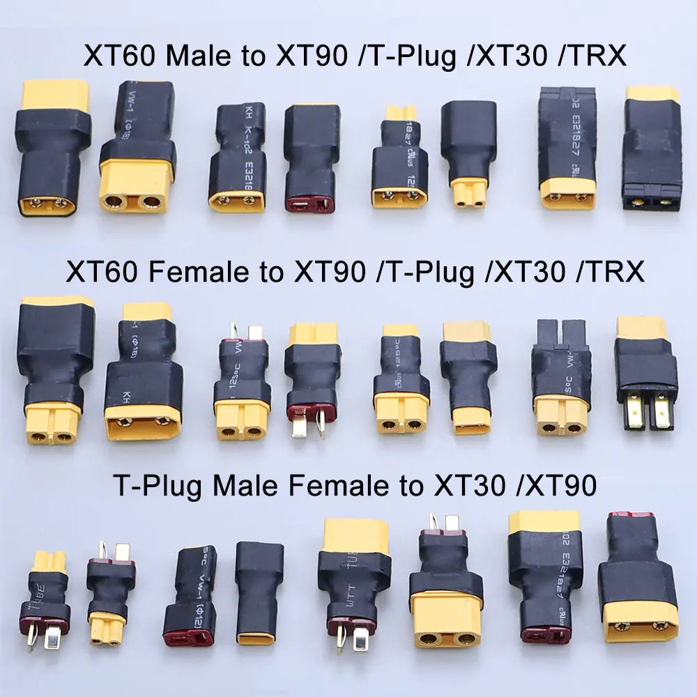 1/2PCS Adapter XT30 XT60 XT90 TRX T Plug Female/Male Connector Plug For RC Car Airplane Drone RC Boat Lipo Battery RC Parts