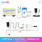 WS2811 Dual IC RGBCCT COB LED Strip Light High Density Chasing Running Addressable RGB LED Tape Support 3000K-6000K CCT Dimmable