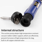 LUXIANZI 220V 50Hz Electric Suction Gun Vacuum Solder Sucker Tin Soldering Iron Desolder Pump Repair Welding Tools with Nozzle