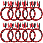 20-1Set Dual Alligator Clip Cables Connecting Cables Test Cable Lead Jumper Wire Male Female Crocodile Clip Power Supply Adapter