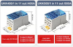 Terminal Block UKK80A UKK125A UKK160A Electric Wire Connector 1 in many Out Din Rail distribution Wiring Accessories Blue Yellow