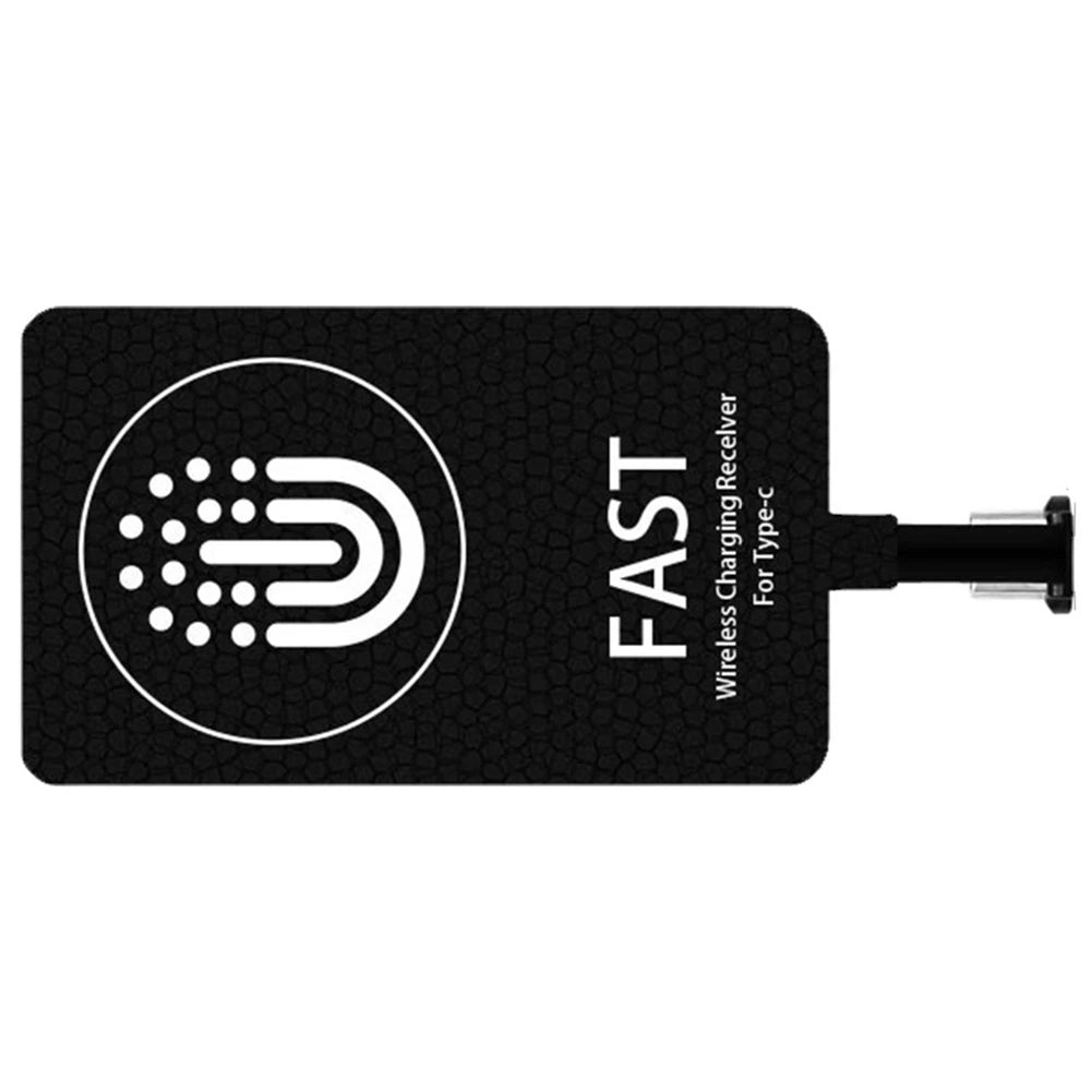 1pc Wireless Charger Adapter Receiver 10W Type-C Wireless Charging Patch Wireless Charging Receiver With Magnetic Charging Cable