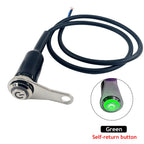 LED Motorcycle Switch ON+OFF Handlebar Mount Aluminum Alloy Waterproof 12V Fog Light Lamps Motorbike Horn Push Button Switch