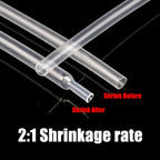 1~50m 2:1 Heat Shrink Heatshrink Tube Clear Diameter 0.6mm ~ 150mm Wire Repair DIY Cable Protecctor Sleeving Wrap Tubing