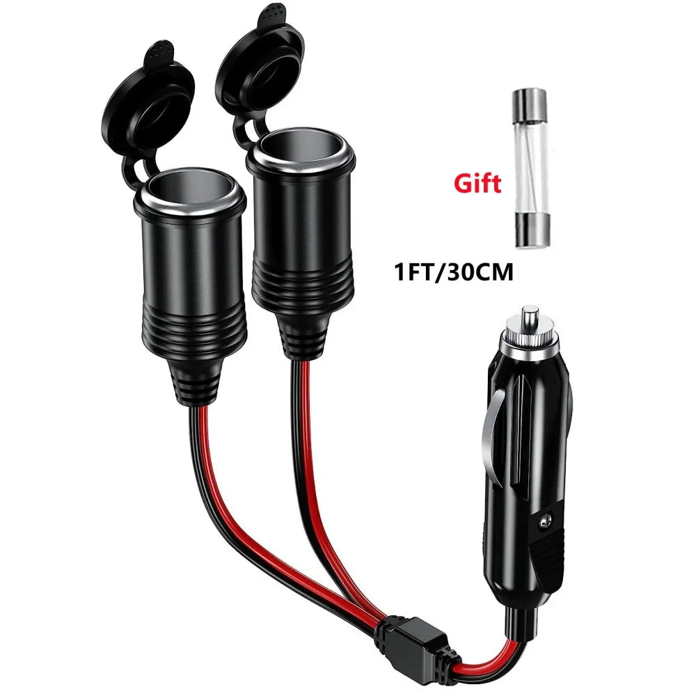 12/24V SAE to SAE Extension Cable Quick Connector Harness SAE Connector, with SAE Polarity Backup Adapter and 15A Backup Fuse