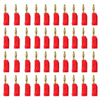 40Pcs 2MM Stackable Banana Plug Soldered Electrical Connector with Socket Jack for DIY Use