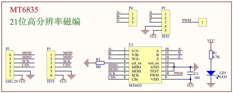 AS5600, AS5047P, MT6701, TLE5012B, MT6835 Programmable Magnetic Encoder Module Kit with Magnet