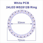 DC5V WS2812B Pixel Ring LED Panel Light Individual 8/16/24/35/45/128 LED Addressable WS2812 IC 5050 RGB LED Ring Module