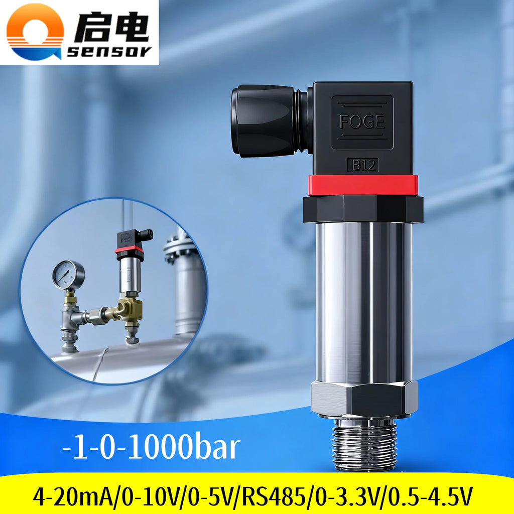 Water oil fuel gas air pressure transmitter 0.1bar 200bar 400bar G1/4 12-36V 4-20mA RS485 0-600bar pressure transducer sensor