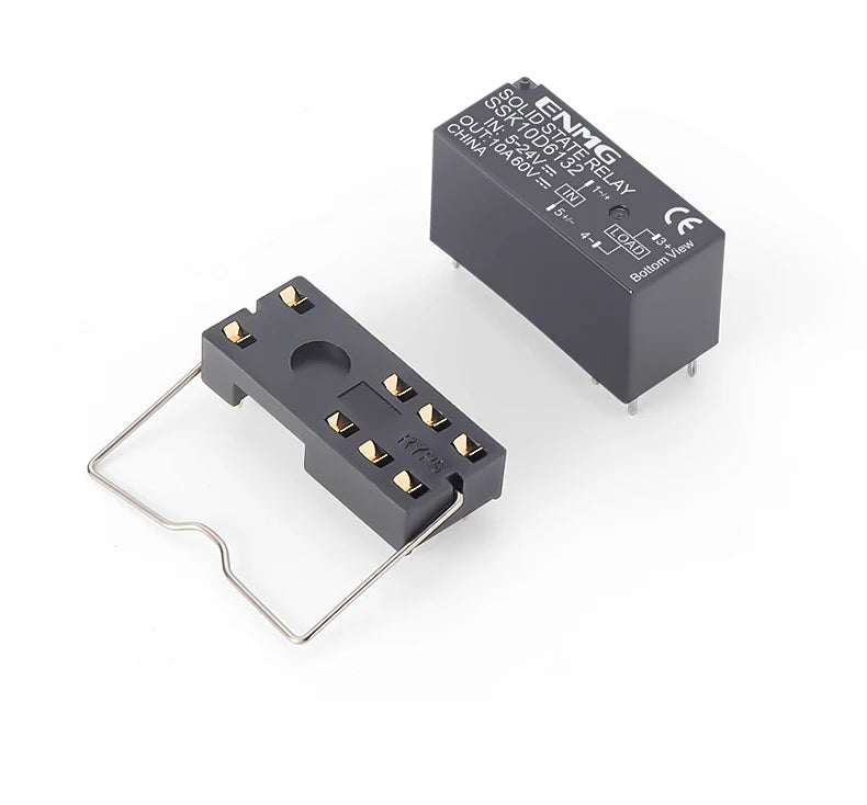 ENMG PCB Mount Solid State Relay, SSK10D6132 Miniature Pin-Type DC Control DC/AC 24V Printed Circuit Board Mount Plug-in Type.