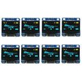 1/2/4/8 PCS 0.96" OLED Display 128x64 I2C SSD1306 Blue/Yellow LCD Display Module for Arduino Raspberry Pi ESP32 DIY Electronics