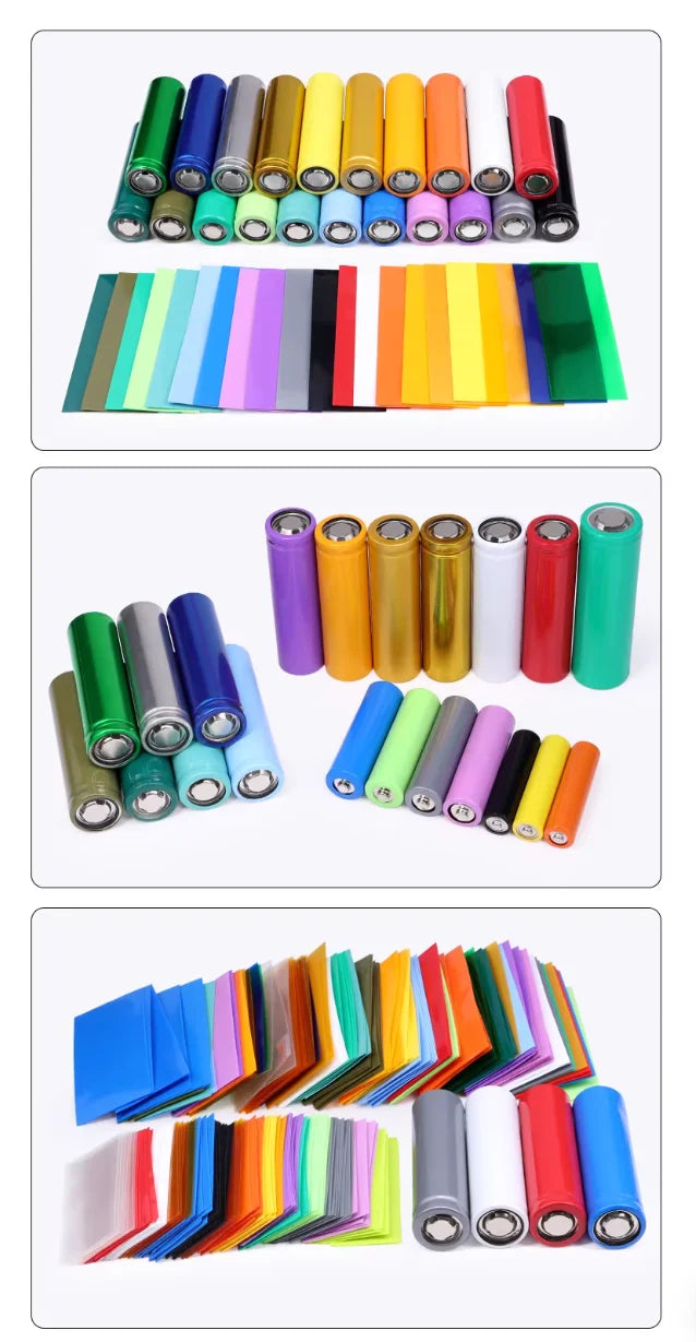 21700 PVC Heat Shrink Tube Pre-Cut Lipo Battery Wrap Protective Sleeve Casing Precut Insulated Film Cover Sleeves 25-1000PCS