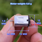 2PCS Flat Micro N20 Motor DC 3V 3.7V 14000-17300RPM High Speed Large Torque Mini Motor 10*12mm for Model Toy Production