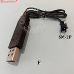 ChengHaoRan 1PC 3.7V/7.4V Lithium Battery Charging Cable With MX2.0 XH2.54 JST 2P 4P Interface For Toy Remote Control Car