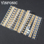150PCS SMD Tantalum Capacitor Kit Type A / B 15Values*10Pcs 1uF-220uF A/B Case Tantalum Capacitors Set 1UF 2.2UF 4.7UF 10UF 47UF