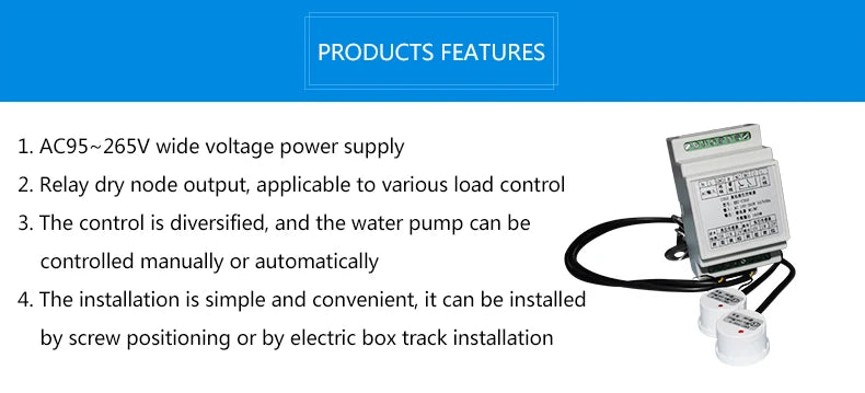 XKC-C350 AC110v-260v Cheap Small Sized Automatic Water Level Controller with Sensors for Water Pump and Valve Draining Pumping