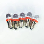 5PCS E10 LED Bulb DC3V DC3.8V DC4.5V DC 6V E10 LED 8V 12V 18V 24V E10 Warm white red blue green yellow
