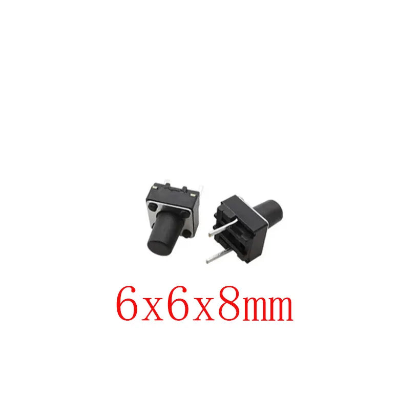 50/100Pcs 6x6mm Tactile Switch 4.3/5/6/7/8/9mm 2 Pin Tact Push Button Micro Touch Push Button DIP Switch