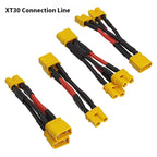 Y-type XT90 XT60 XT30 Lithium Battery Connector Cable 1 to 2 Parallel Line XT90 Male to Female Drone Power Charging Plug Wire