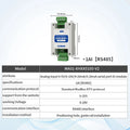 ModBus RTU Serial IO 1/2/4/6/8/10/12-Channel Analog Input Module RS485 CDSENET MA01-XHXX Rail Installation 8~28VDC Watchdog