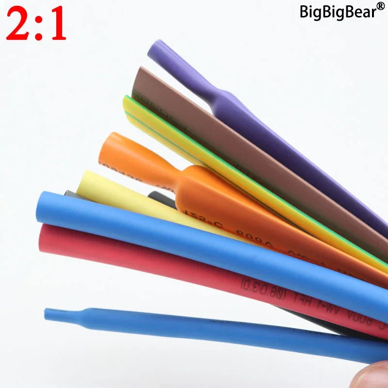 1 Meter Dia 1 2 3 4 5 6 7 8 9 10 12 14 16 20 25 30 40 50 MM Heat Shrink Tube 2:1 Polyolefin Thermal Cable Sleeve Insulated