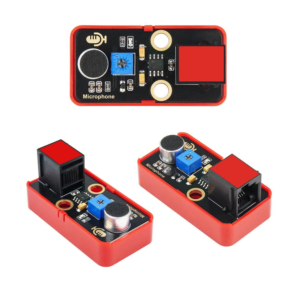 3PCS Kidsbits High Sensitivity  Microphone Sound Sensor Module for Arduino, Microbit,Raspberry Pi Compatible with Lego Blocks
