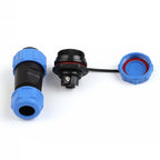 LP/SP21 IP68 Back Nut Screw crimp Panel Mount Connector Outdoor Waterproof 2/3/4/5/6/7 Pin Welding Free Male Plug Female Socket
