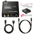 192KHz/24Bit DAC Digital to Analog Audio Converter Digital SPDIF Optical Toslink Coaxial to Analog Stereo L/R RCA and 3.5mm Jack