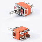 5pcs E-TEN Miniature Toggle Switch SPST DPDT 2 3 Position Latching Rocker Switch 15A 250V Toggle Power Switch