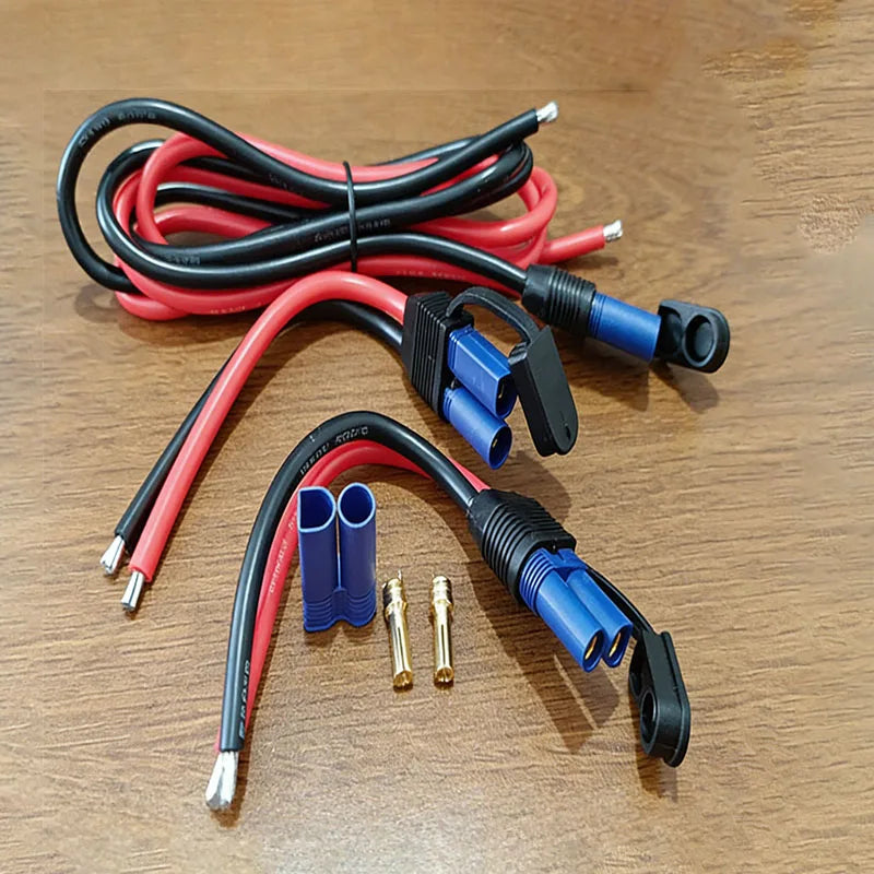 ChengHaoRan 1Set Weldable EC5 Model Aircraft Plug Male  Female Plug 15/30/50/100cm Extension Cord High Current  Plug