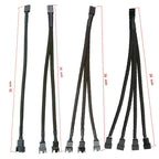 1Pcs PWM Fan Splitter 4pin Adapter Cable 1 To 4/3/2/1 Ways PWM Fan Splitter Extension Power Cable Connector Y Splitter Black