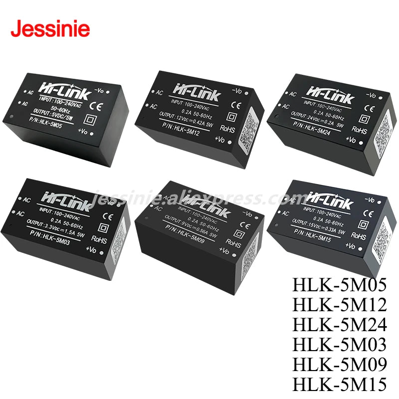 220V To 5V/3.3V/9/12V/24V AC DC Mini Power Supply Module Step Down Buck Module AC To DC HLK-5M03 HLK-5M05 HLK-5M09 HLK-5M12